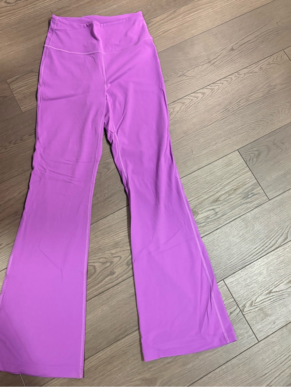 Vinatge High-Waist Flared Active Pants - Purple